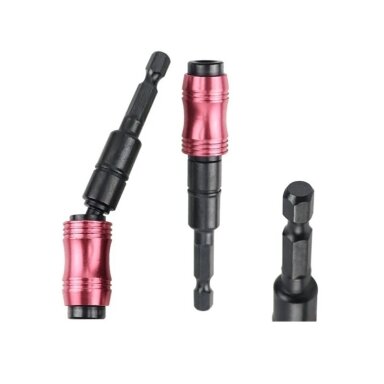 Angled extension for screwdriver with magnet for 1/4" heads