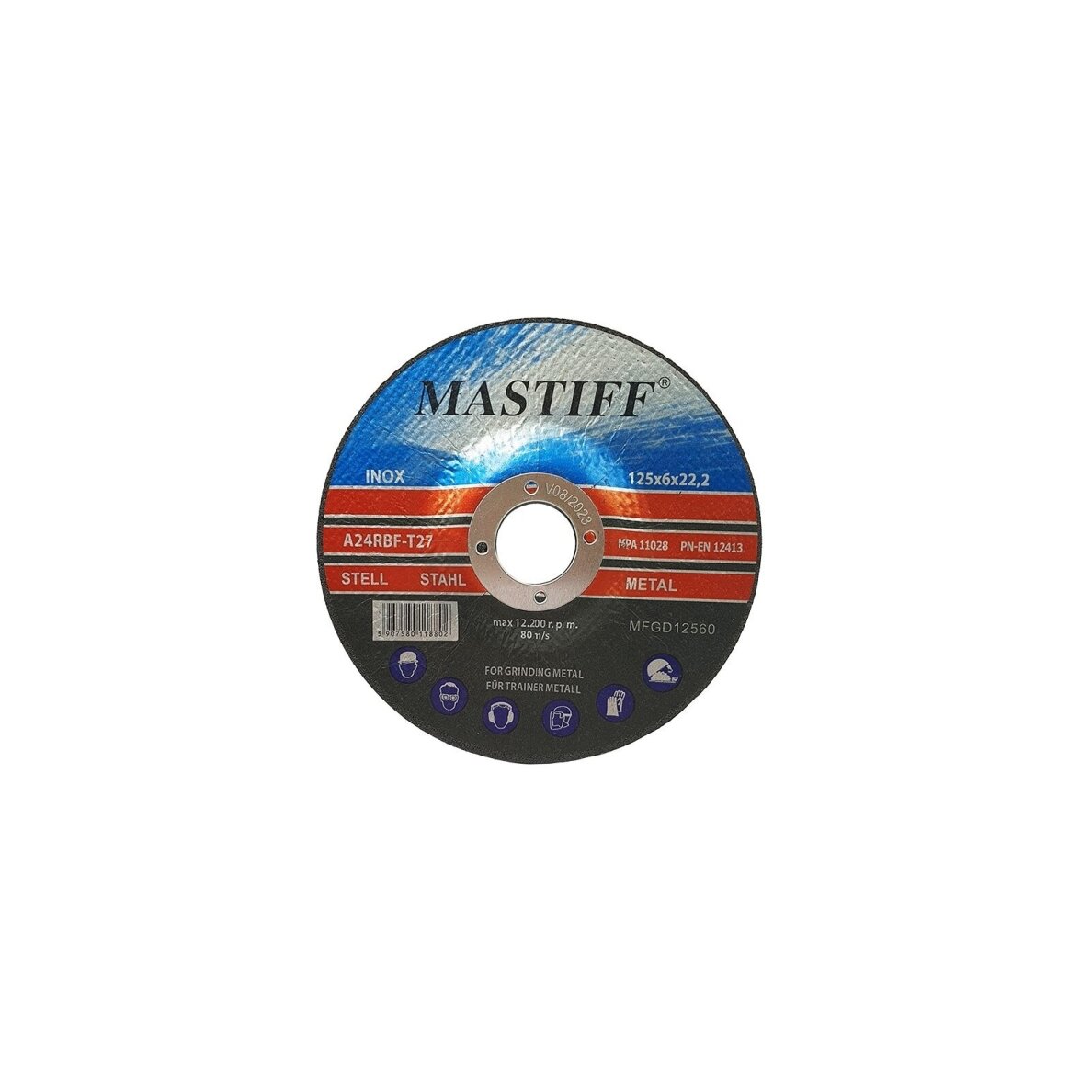 Metal grinding disc 125 x 6.0 x 22.23 mm 2
