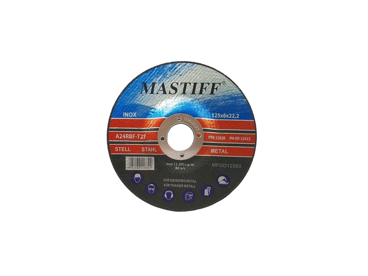 Metalo šlifavimo diskas 125 x 6,0 x 22.23 mm 2 Metalo šlifavimo diskas 125 x 6,0 x 22.23 mm 2