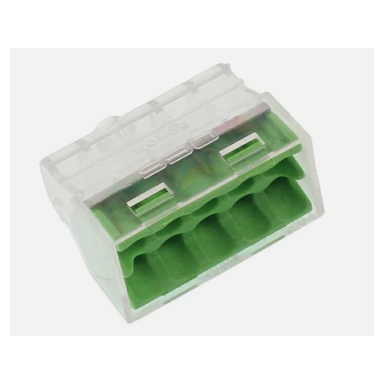 Wire connector - wire terminal 10 x 0.5-2.5 mm² green 24A 400V