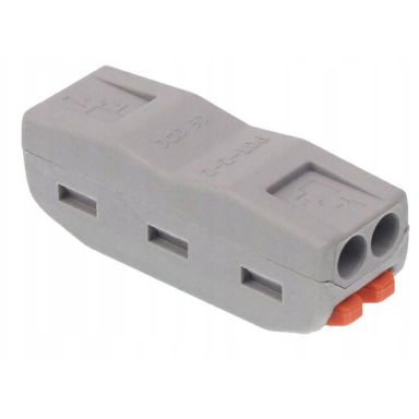 Cable connector - cable clamp 2-way 4 x 0.08-4.0 mm² gray/orange 32A 400V