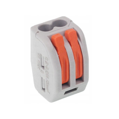 Cable connector - cable lug 2 x 0.08-4.0 mm² grey/orange 32A 400V