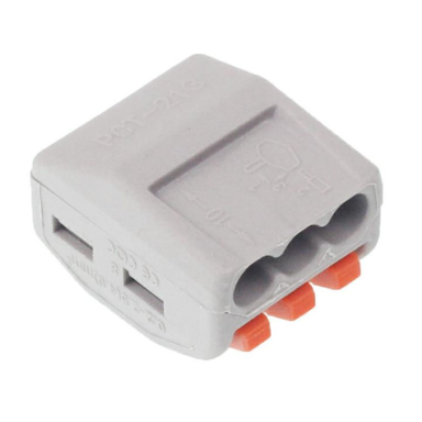 Cable connector - cable lug 3 x 0.08-4.0 mm² grey/orange 32A 400V
