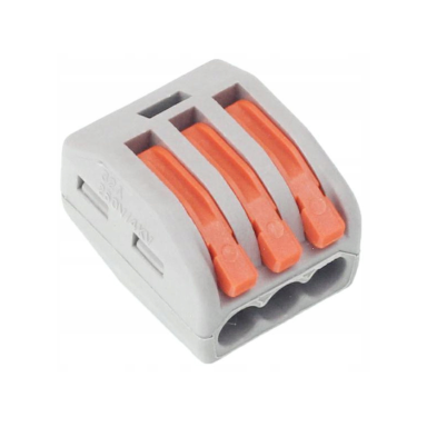Cable connector - cable lug 3 x 0.08-4.0 mm² grey/orange 32A 400V
