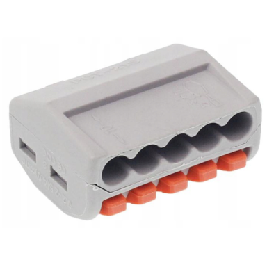 Cable connector - cable lug 5 x 0.08-4.0 mm² grey/orange 32A 400V