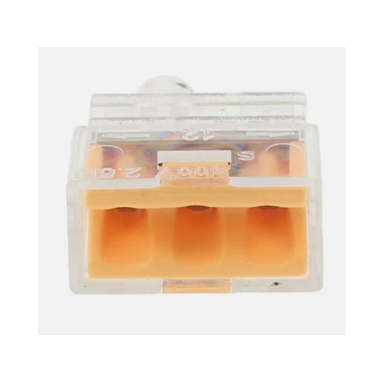 Wire connector - wire terminal 3 x 0.5-2.5 mm² orange 24A 400V