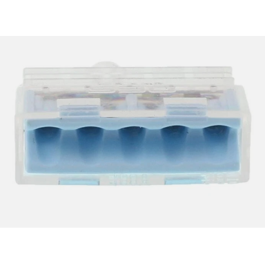 Wire connector - wire terminal 5 x 0.5-2.5 mm² blue 24A 400V