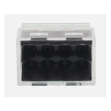 Wire connector - wire terminal 8 x 0.5-2.5 mm² black 24A 400V