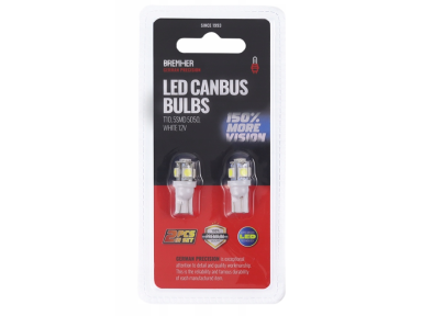 LED lemputes W5W T10 12V, 6500K, 5SMD 2VNT. CANBUS LED lemputes W5W T10 12V, 6500K, 5SMD 2VNT. CANBUS