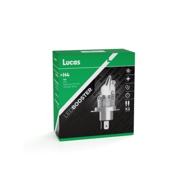 LED 12V 15W 6500K P43t (H4) 2PCS LUCAS