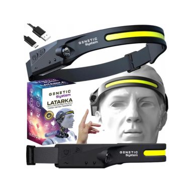 LED strip spotlight on the head with motion sensor - rechargeable 41 LED