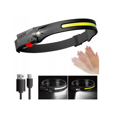 LED strip spotlight on the head with motion sensor - rechargeable 41 LED