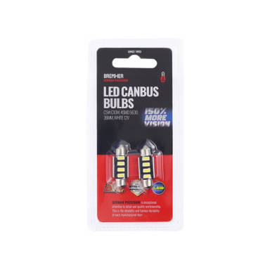 C5W C10W LED Bulbs, 36mm, 12V, 6500K, 4SMD, 2 pcs, CANBUS