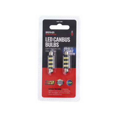 C5W C10W LED Bulbs, 41mm, 12V, 6500K, 9SMD, 2 pcs, CANBUS