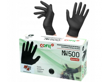 MA PROFESSIONAL- Nitrilinės pirštinės juodos - STRONG 5g. 100vnt L- 9 dydis MA PROFESSIONAL- Nitrilinės pirštinės juodos - STRONG 5g. 100vnt L- 9 dydis
