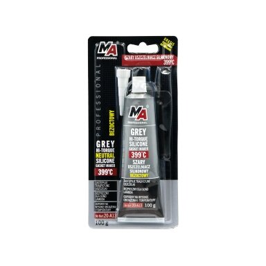 Gray silicone sealant high temperature 399°C 100g + Extrusion aid MA PROFESSIONAL 20-A13