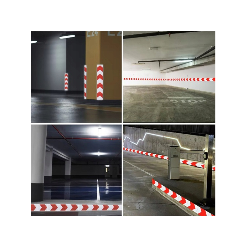 Adhesive white-red reflective tape - 25meters roll/ 5 cm width 2