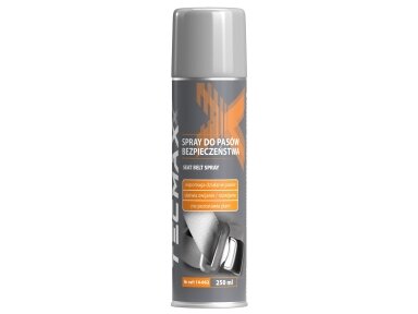 Saugos diržų purškiklis strigimo remontui citrusinių vaisių kvapo 250ml TECMAXX 14-062 Saugos diržų purškiklis strigimo remontui citrusinių vaisių kvapo 250ml TECMAXX 14-062