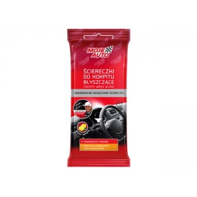 Cockpit Wipes Glossy (Lemon) 24pcs. MOJE AUTO 19-056