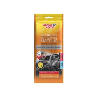 Cockpit Wipes Matte (Lemon) 24pcs. MOJE AUTO 19-068 Cockpit Wipes Matte (Lemon) 24pcs. MOJE AUTO 19-068
