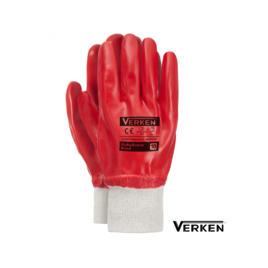 Rubber work gloves Ruby Armour PVC coated (size 10) Rubber work gloves Ruby Armour PVC coated (size 10)