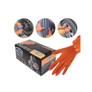 Nitrile gloves GRIP DIAMOND 100pcs - 50pairs XL- size 10 PREMIUM PRODUCT 1