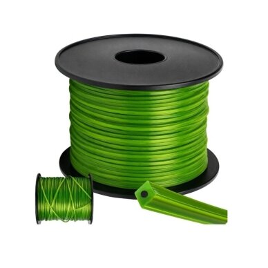 Reinforced square trimmer line, 2.4 mm, 100 meters