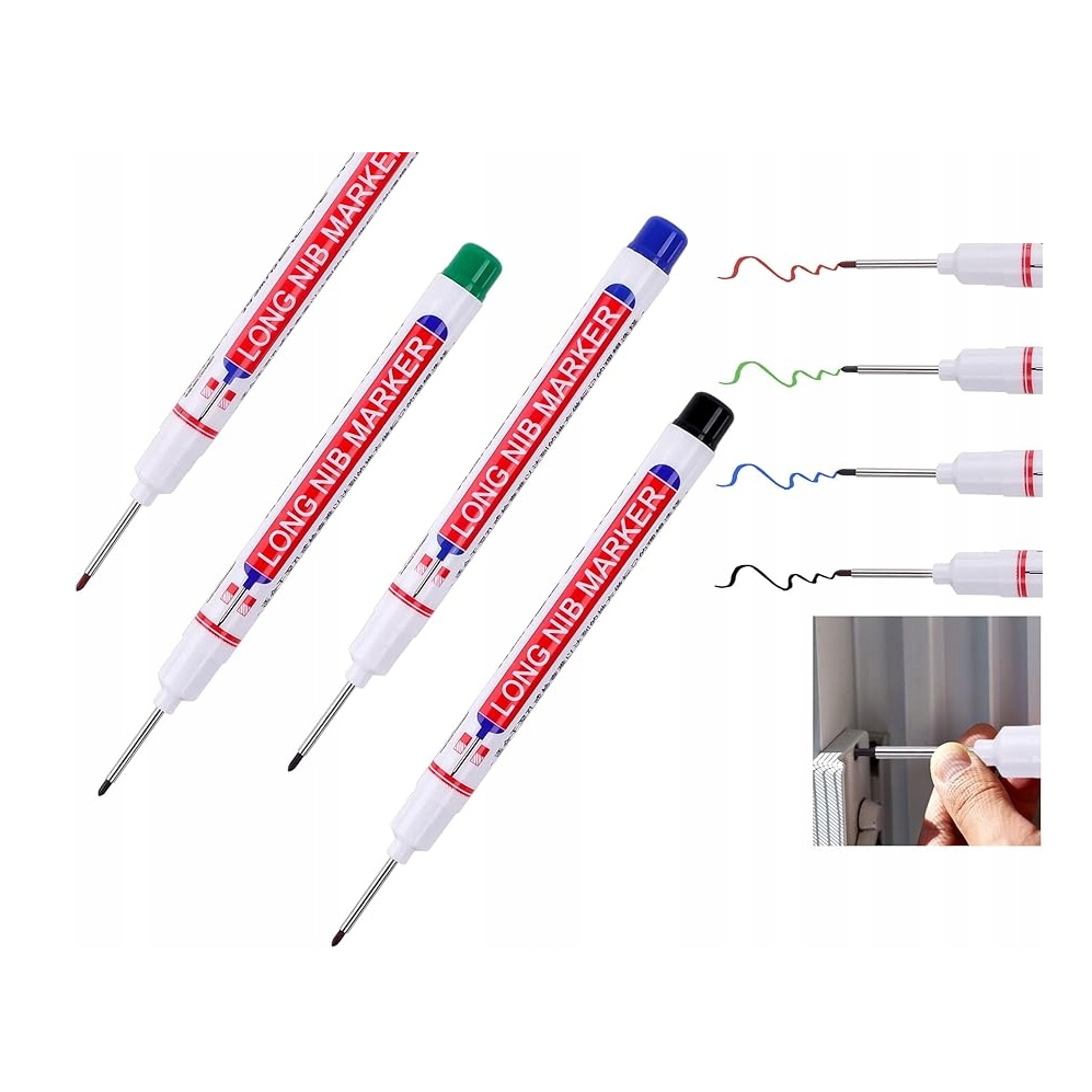 Marker black, blue, red, green 20mm tip length for ceramics, wood, paper, plastic, glass, metal (4pcs) 2 Marker black, blue, red, green 20mm tip length for ceramics, wood, paper, plastic, glass, metal (4pcs) 2