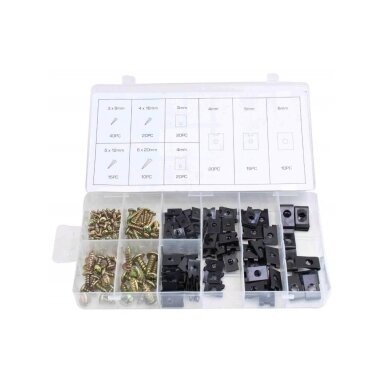 Engine guard mounting screws - set of self-tapping with brackets U-type 170pcs.