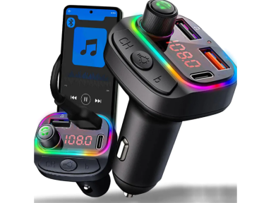 FM siųstuvas Bluetooth BT 5.0 automobilinis įkroviklis automobiliui 2x USB USB-C 3.1A 12v 24v FM siųstuvas Bluetooth BT 5.0 automobilinis įkroviklis automobiliui 2x USB USB-C 3.1A 12v 24v