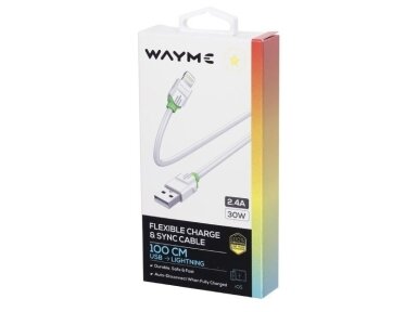 Įkrovimo ir sinchronizavimo laidas, Silikoninis laidas 100 cm, USB > Lightning, maks. 30W Įkrovimo ir sinchronizavimo laidas, Silikoninis laidas 100 cm, USB > Lightning, maks. 30W