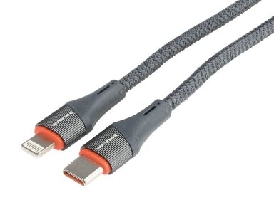 PREMIUM Įkrovimo ir sinchronizavimo laidas, Mikropluošto pynė 100 cm, USB-C > Lightning, maks. 30W PREMIUM Įkrovimo ir sinchronizavimo laidas, Mikropluošto pynė 100 cm, USB-C > Lightning, maks. 30W