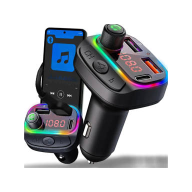 FM transmitter Bluetooth BT 5.0 car charger for car 2x USB USB-C 3.1A 12v 24v