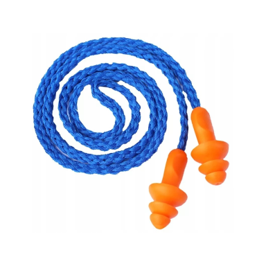 Reusable earplugs with cord