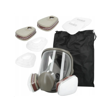 6800 Respirator - protective full face mask complete set with carbon filters + 10pcs additional pre-filters 1 6800 Respirator - protective full face mask complete set with carbon filters + 10pcs additional pre-filters 1