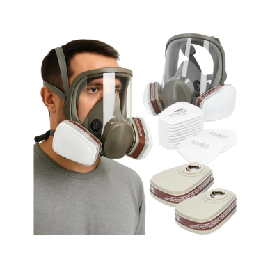 6800 Respirator - protective full face mask complete set with carbon filters + 10pcs additional pre-filters