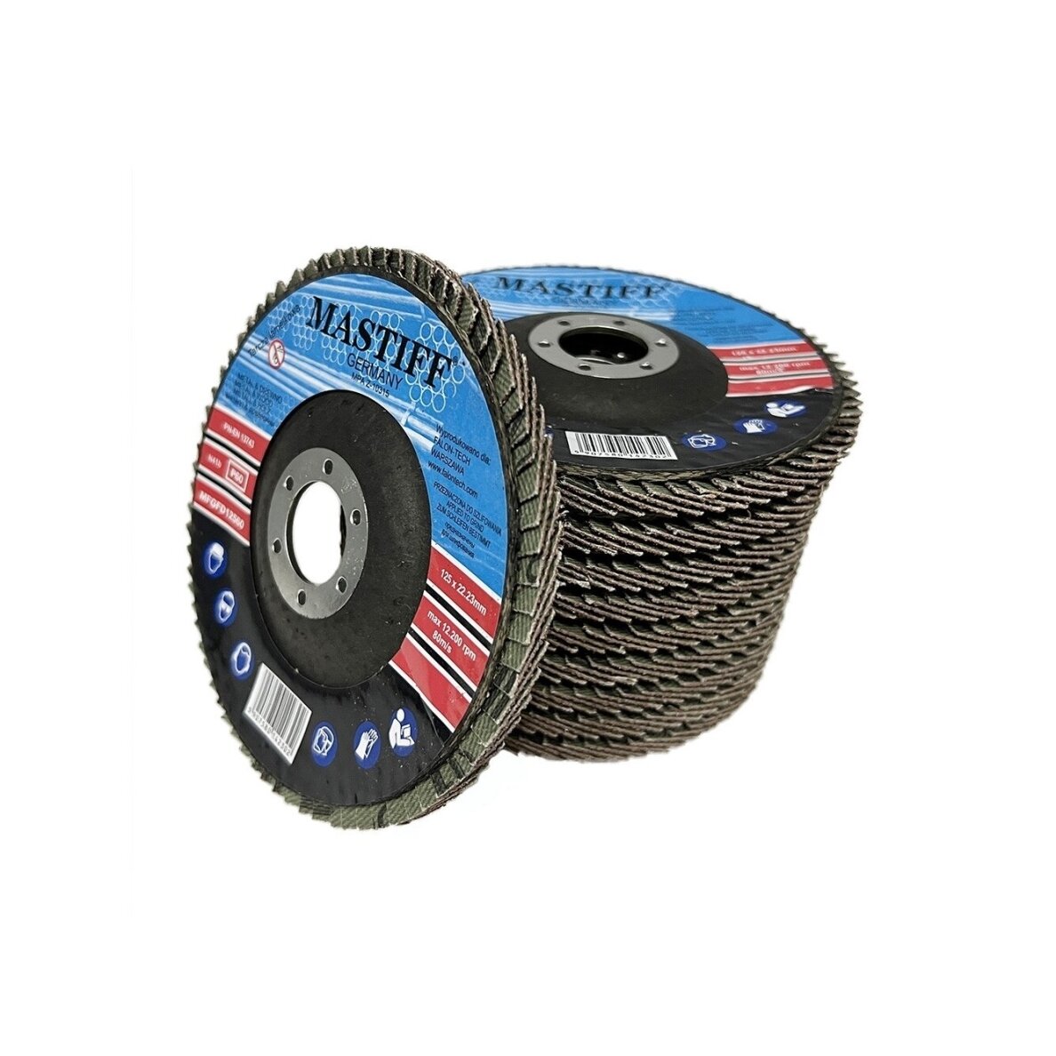 Flap disc for metal and wood, 125x22.23 mm, P60