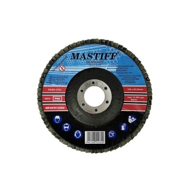 Flap disc for metal and wood, 125x22.23 mm, P60 1