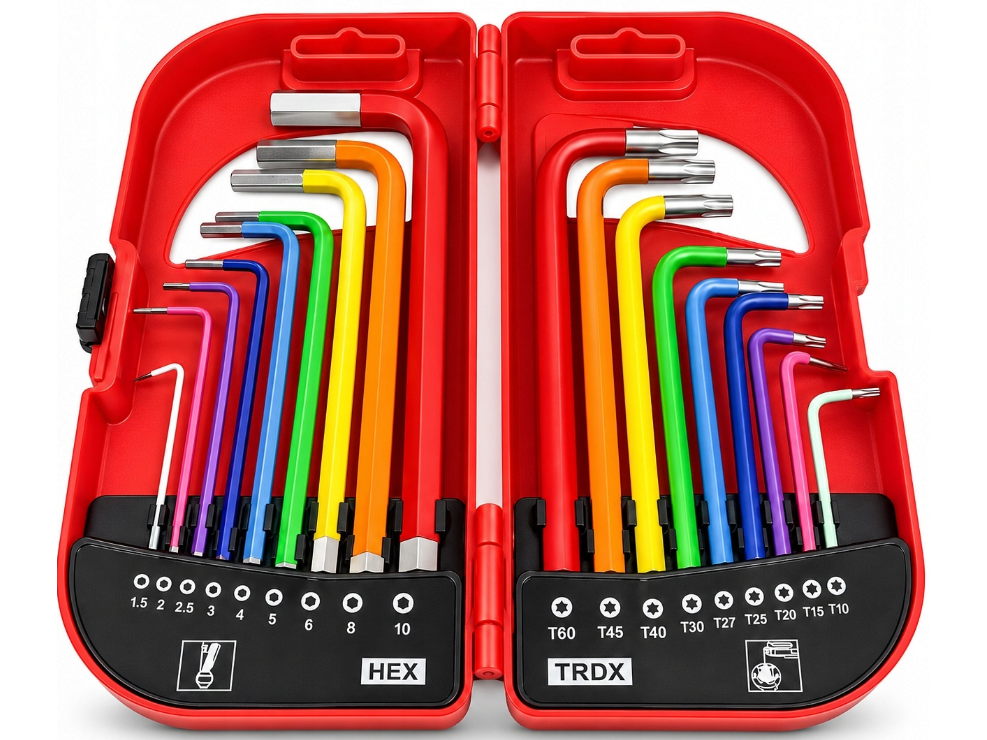 Torx ir šešiakampiai raktai 18vnt. rinkinys su dėklu 1 Torx ir šešiakampiai raktai 18vnt. rinkinys su dėklu 1