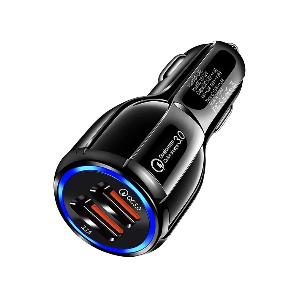12-24V Car charger - charger - adapter 2 X USB QuickCharger 3.0 3