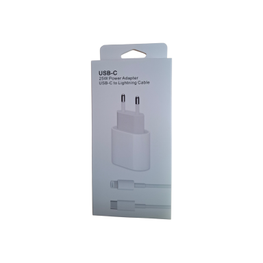 Iphone charger 25W + cable usb c lightning 100cm (white)