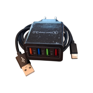 Phone charger 31W + USB to USB Type-C cable 100 cm fast charging 3.0