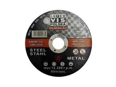 PLATINUM metalo pjovimo diskas 125 x 1,6 x 22.23 mm PREMIUM KOKYBĖ