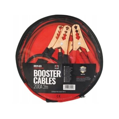 Jumper cables 200A, 2m, cable size 6mm² (reliable quality)