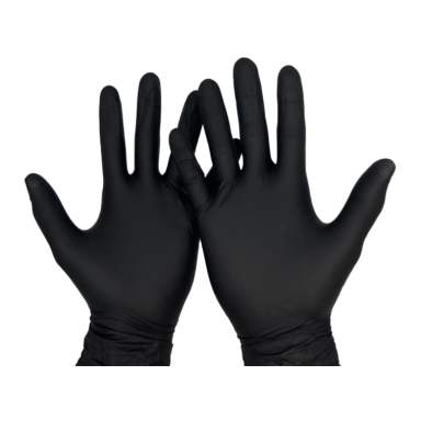Disposable nitrile gloves black - EXTRA STRONG INDUSTRIAL 5.0 g. 100 pcs M- size 8