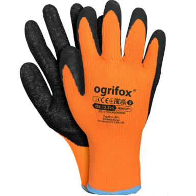 Winter work gloves coated with rough latex (11 size)