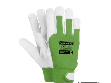 Pašiltintos odinės darbo pirštinės su lipduku (10 dydis) Thermo Leaf Velcro Pašiltintos odinės darbo pirštinės su lipduku (10 dydis) Thermo Leaf Velcro