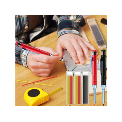 Marker - automatic pencil + 13pcs spare pencil cartridges for wood, concrete, metal (unpainted) 3 Marker - automatic pencil + 13pcs spare pencil cartridges for wood, concrete, metal (unpainted) 3